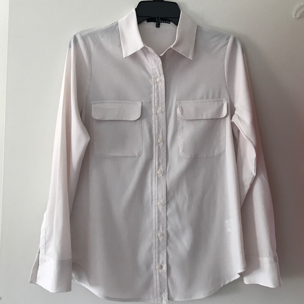 Ro&De Long Sleeve Collared Top